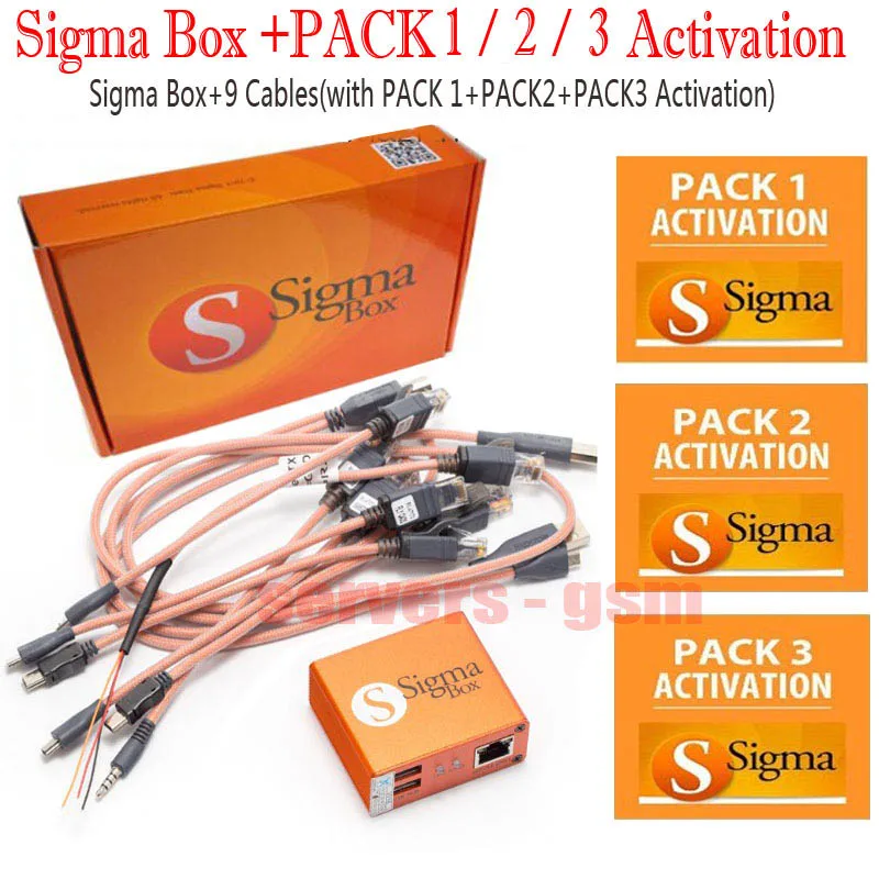 Новинка 2022 100% оригинальная Sigma Box + 9 кабелей (с упаковкой 1 PACK2 PACK3 активация) новое