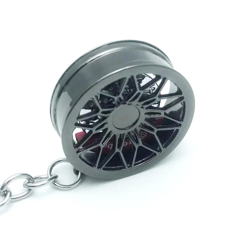 

2021 Fashion Car Metal Key Chains Pendants Creative Simulation Brake Wheel Hub Key Chain Lovely Gift For a Friend