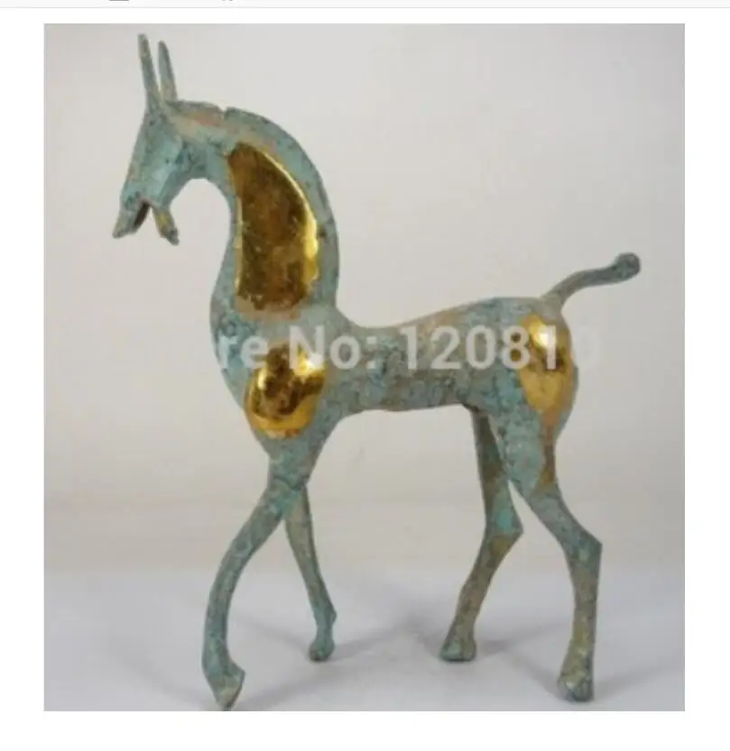 Сборная китайская старинная ручная работа Красивая медная статуя лошади