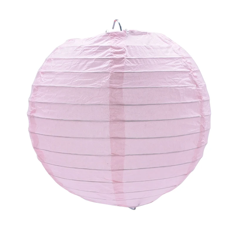 PL03 Baby pink 1 шт. Круглый Китайский бумажный фонарь на день рождения, свадьбу, вечеринку, украшения, подарок, сделай сам, лампион, подвесной фонарь-шар вечерние принадлежности - Цвет: PL03 Baby pink