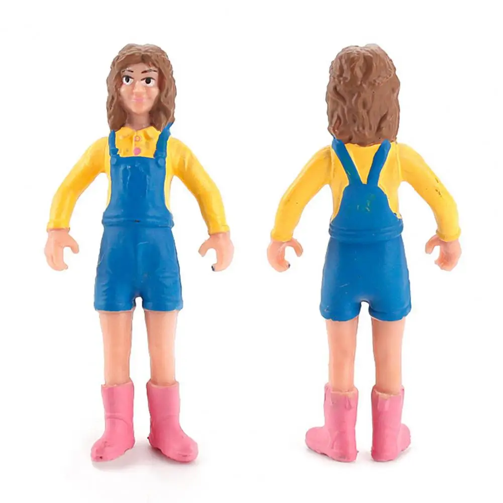 

4Pcs Figure Model Miniature Fine Craftsmanship PVC Simulation Figure Toy for Kids Children Prented Play Game Props Gifts