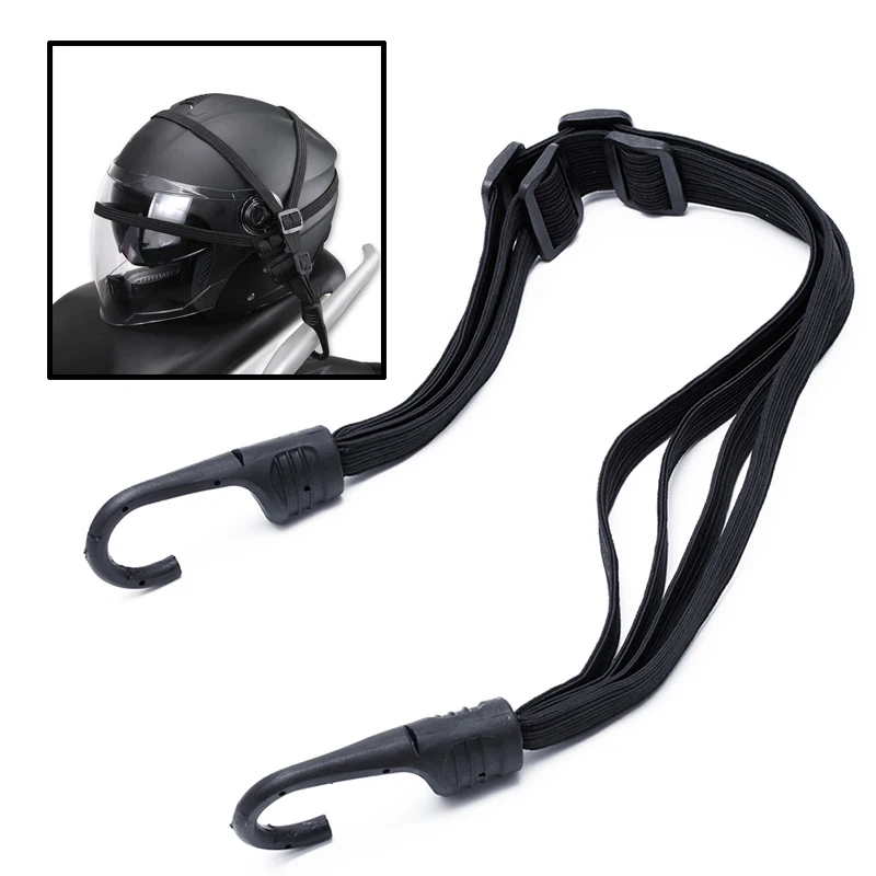 

Universal Motorcycle Helmet Storage Net Baggage Bungee Cord Motorcycles Back Seat Helmet Straps Bicycle Luggage Ropes 60cm Long