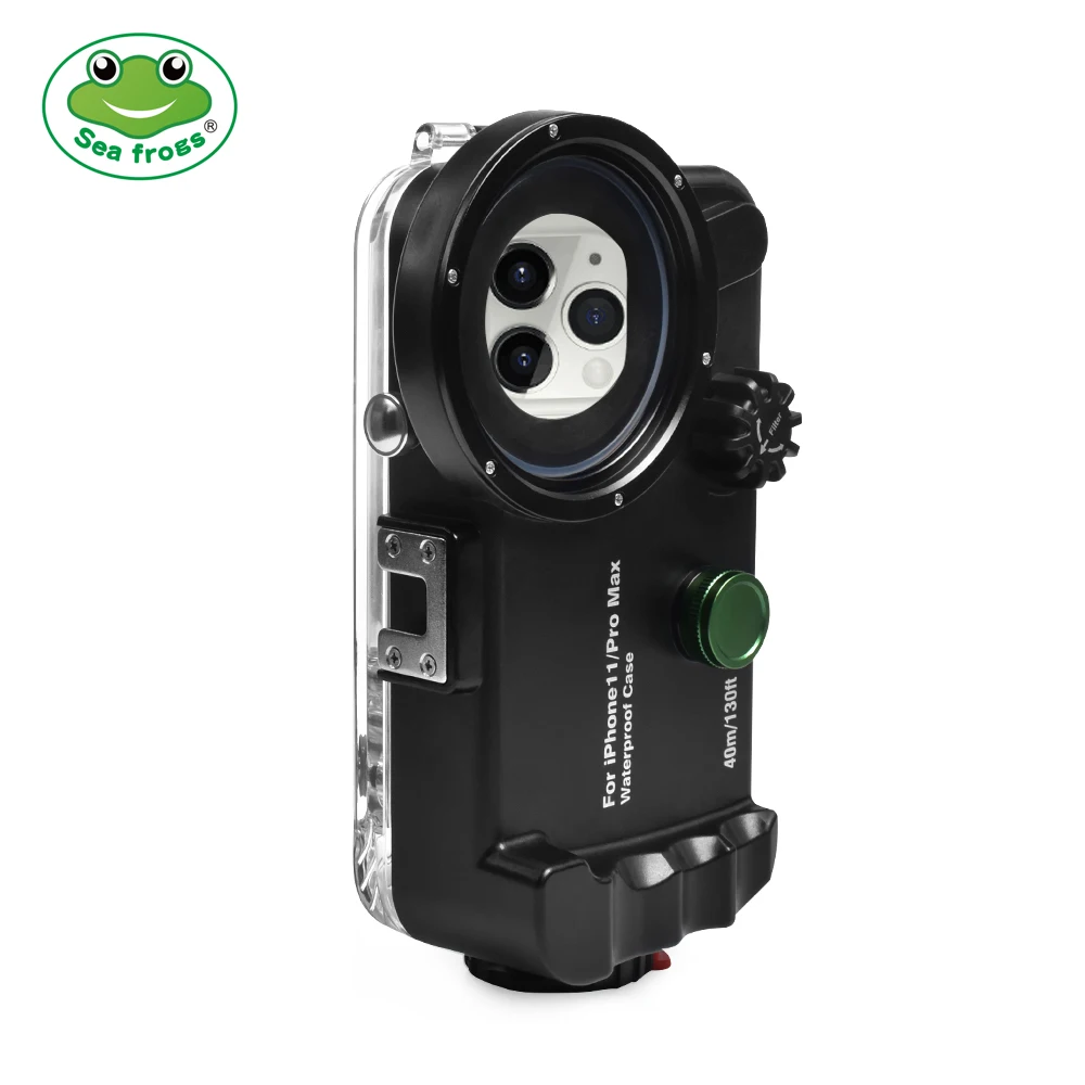 

For iPhone 11/11pro Max Seafrogs Professional IPx8 Waterproof Diving Housing Underwater 40M/130ft Photography