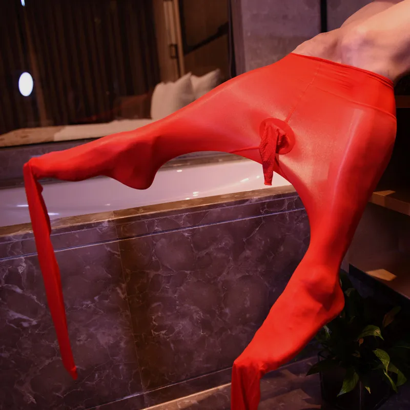 Блестящие Колготки со слоном в носу гладкие и закрытые из шелка гей фут.|Брюки| |