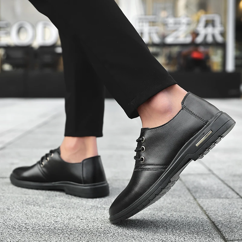 

Мужские туфли на плоской подошве, мужские, мужские, новинка, парусиновые, кожаные, повседневные, sapato, черные, cuero, для отдыха, hombre, дышащие