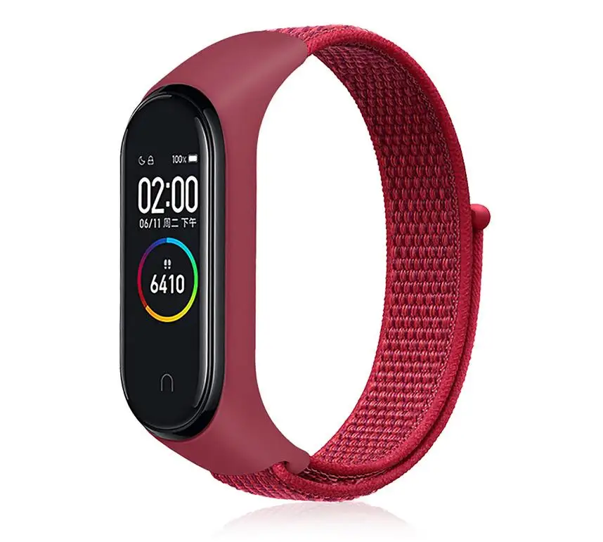 50 шт. нейлоновый ремешок для Xiaomi mi 4 3 сменный Браслет mi band 4 band 3 спортивный браслет дышащий браслет для mi band 3 4