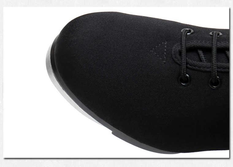 New Classic Oxford Cloth Clogging Tap Shoes For Men And Women Lace Up Middle Heel Aluminum Sole Jazz EU34-EU45 |