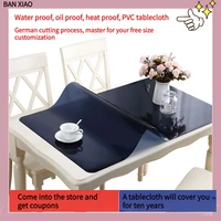tablecloth oil proof glass soft tablecloth flexible table protective table cover transparent waterproof kitchen decor of modern