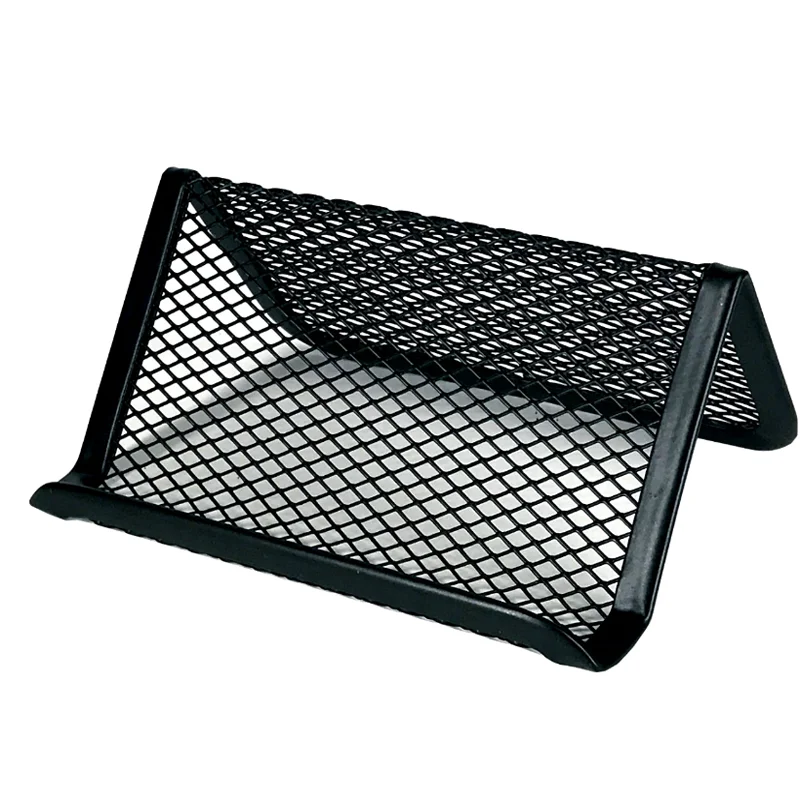 1pc Card Holder Shelf Business Cards Display Stand Office Bar Metal Wire Mesh Korean Style Desk Organizer Phone Case |