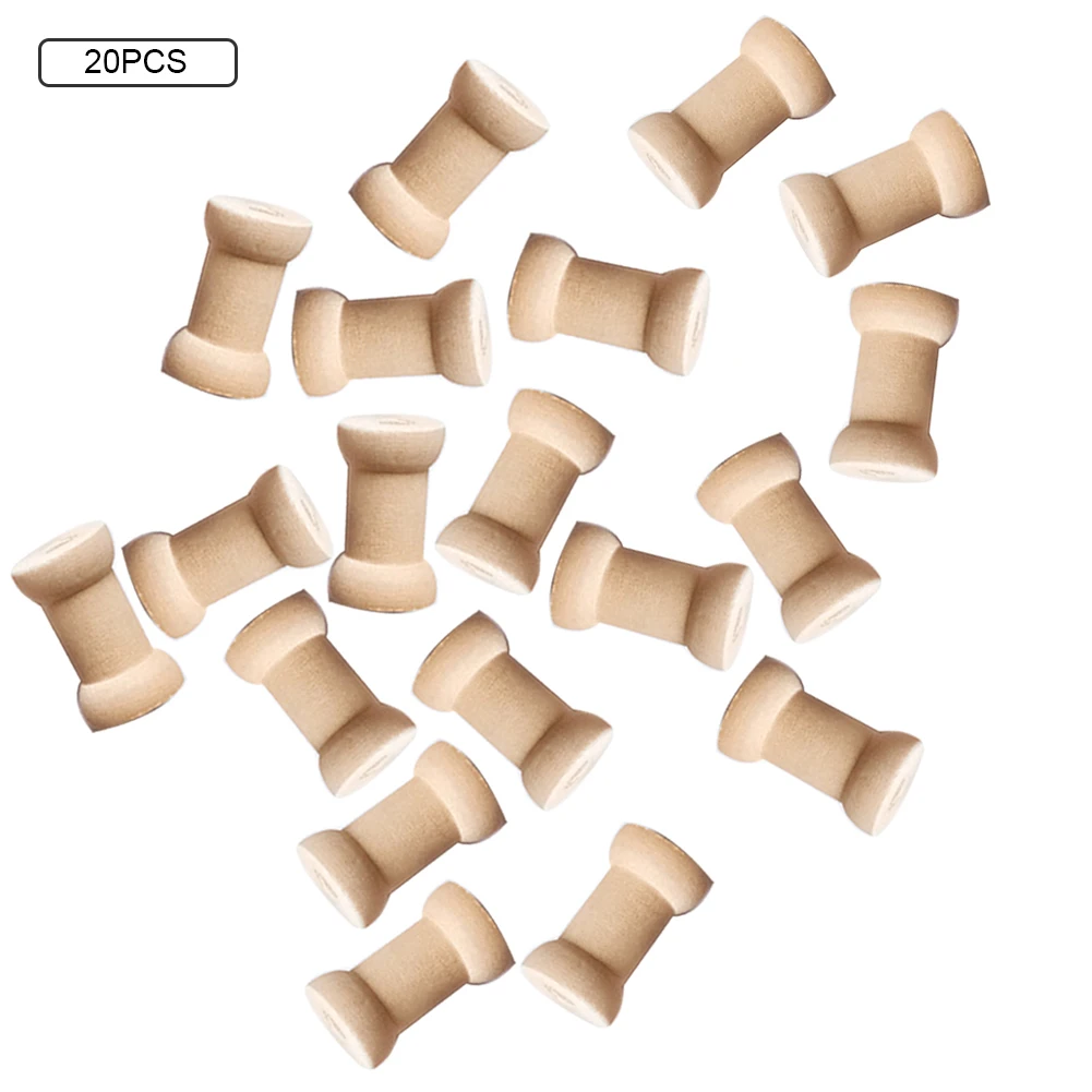 Винтажные полые деревянные катушки 20 шт. органайзер для шитья лент шпагат