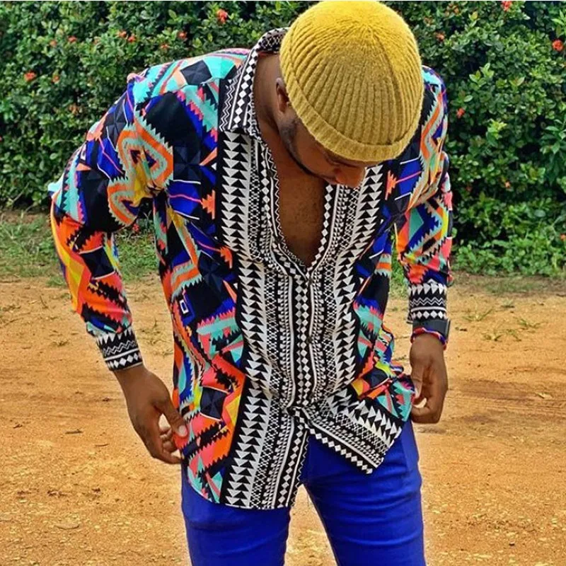 

Новая электронная коммерция Мужская 3D рубашка с цифровым принтом Молодежная рубашка с длинными рукавами мужская модель