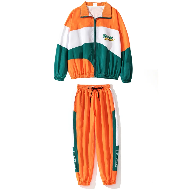 

Hip Hop Dance Costumes Fashion Stitching Color Street Dancing Clothes Girls Boys Jazz Performance Wear Stage Outfit DNV12582