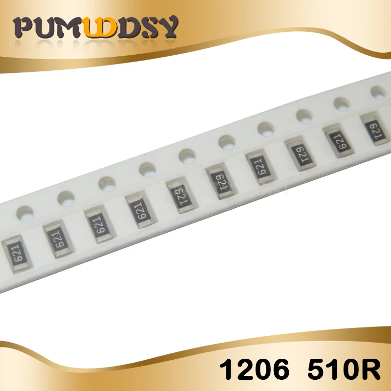 100 шт. 1206 SMD резистор 510 Ом резистор проволочного чипа 0,25 W 1/4W 510R 511