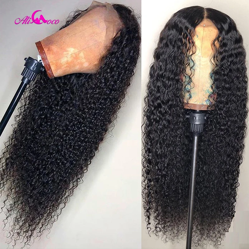 

13X6 HD lace Frontal Curly Wig Transparent 200 Density Curl Lace Front Human Hair Wigs For Women 4x4 Culry Lace Closure Wig