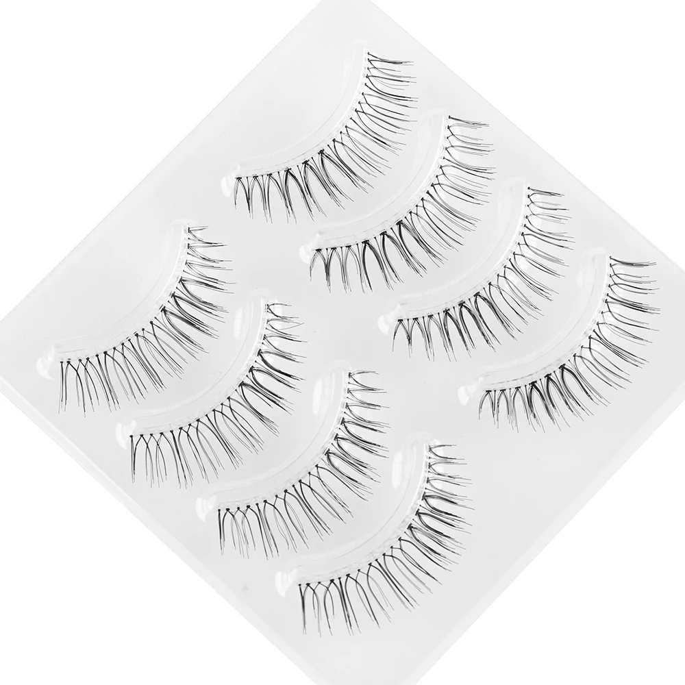 4 пары Японский натуральный стиль накладные макияж ресниц ультра легкие