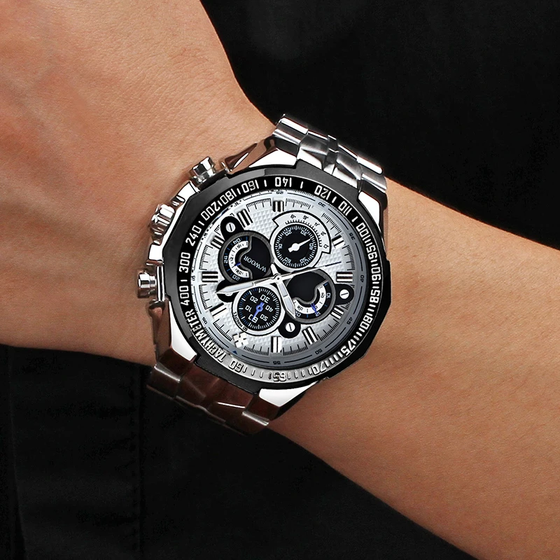 

WWOOR Watch For Men Top Luxury Brand Big Dial Sport Watches Mens All Steel Waterproof Quartz Wristwatch Male Clocks Reloj Hombre