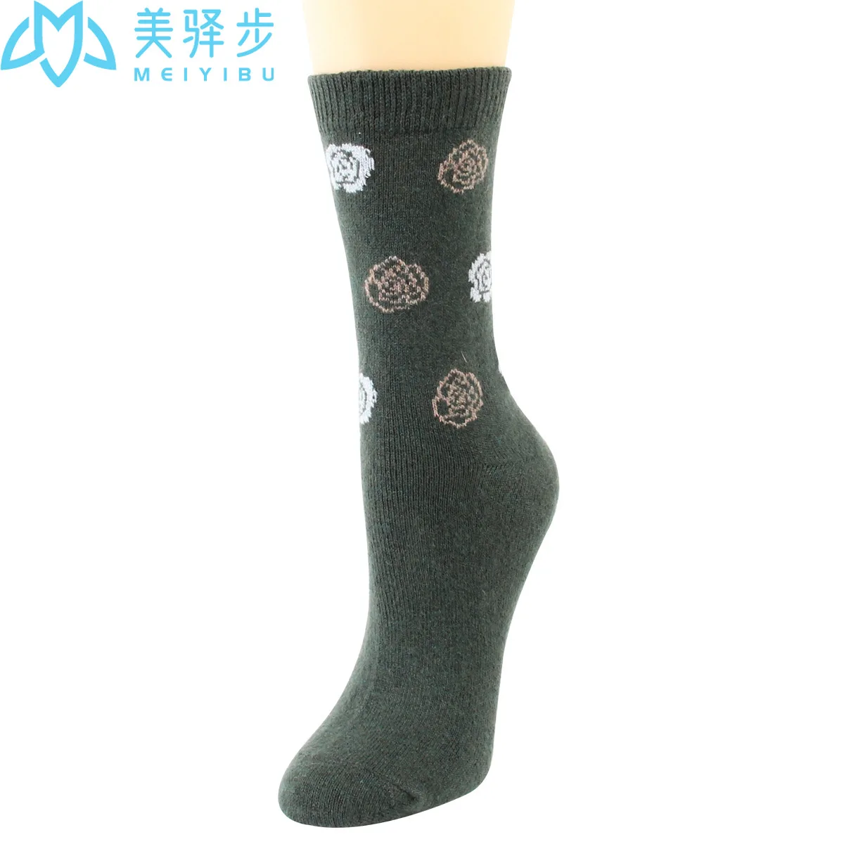 Winter rose wool socks 12 pairs per set thickening keep warm soft and comfortable cashmere socks