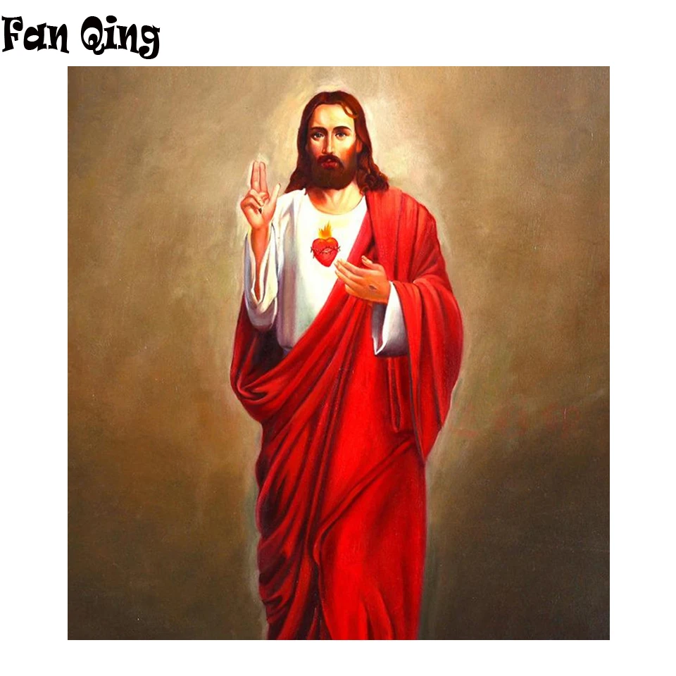 

Полностью круглые/квадратные алмазы, вышивка, благословение, «сделай сам», алмазная живопись, Иисус, мозаика, наборы для вышивки крестиком