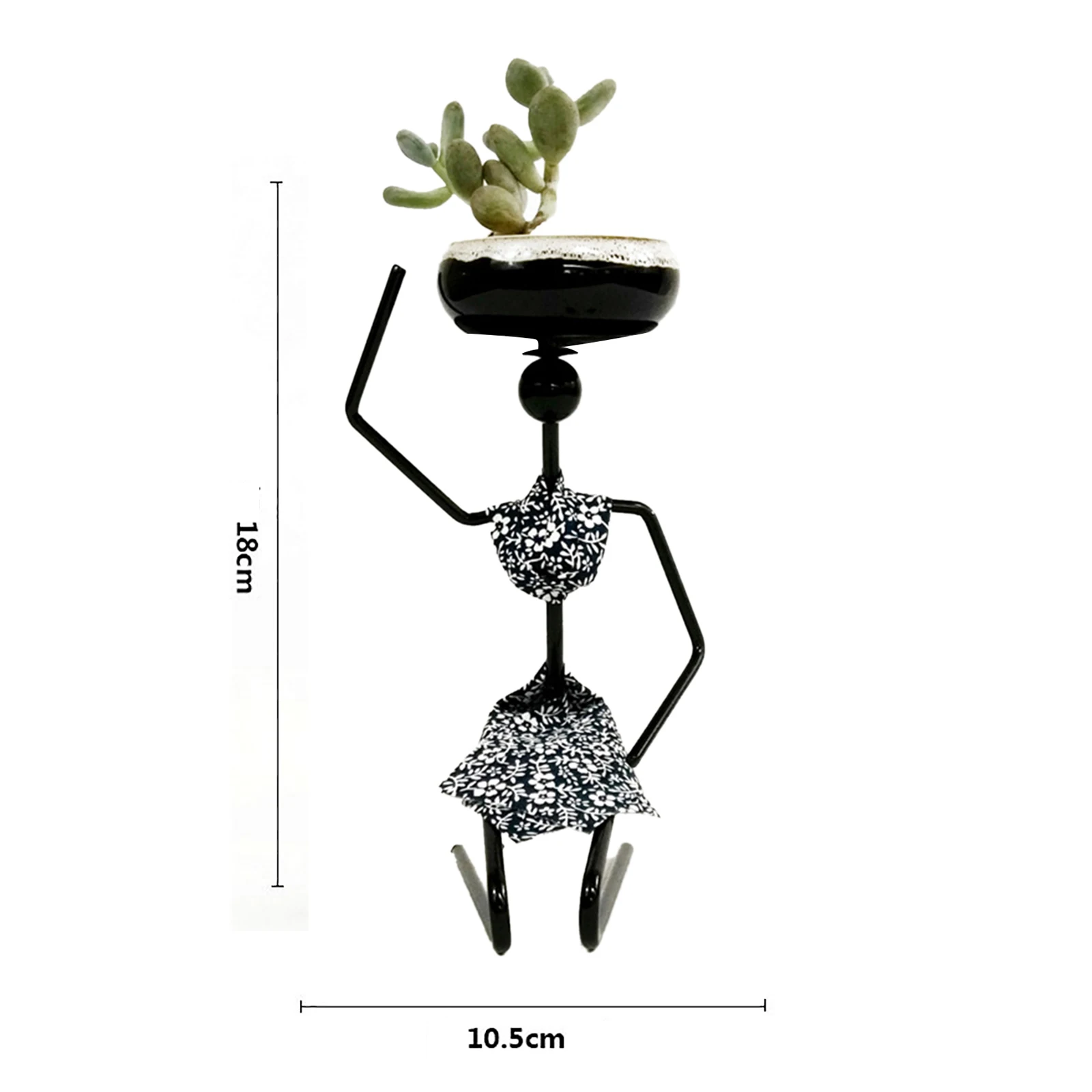 

Faroot Human-Shaped Candlestick, Dining Table Decoration, Retro Geometry Small Creative Flower Pot Wedding Props