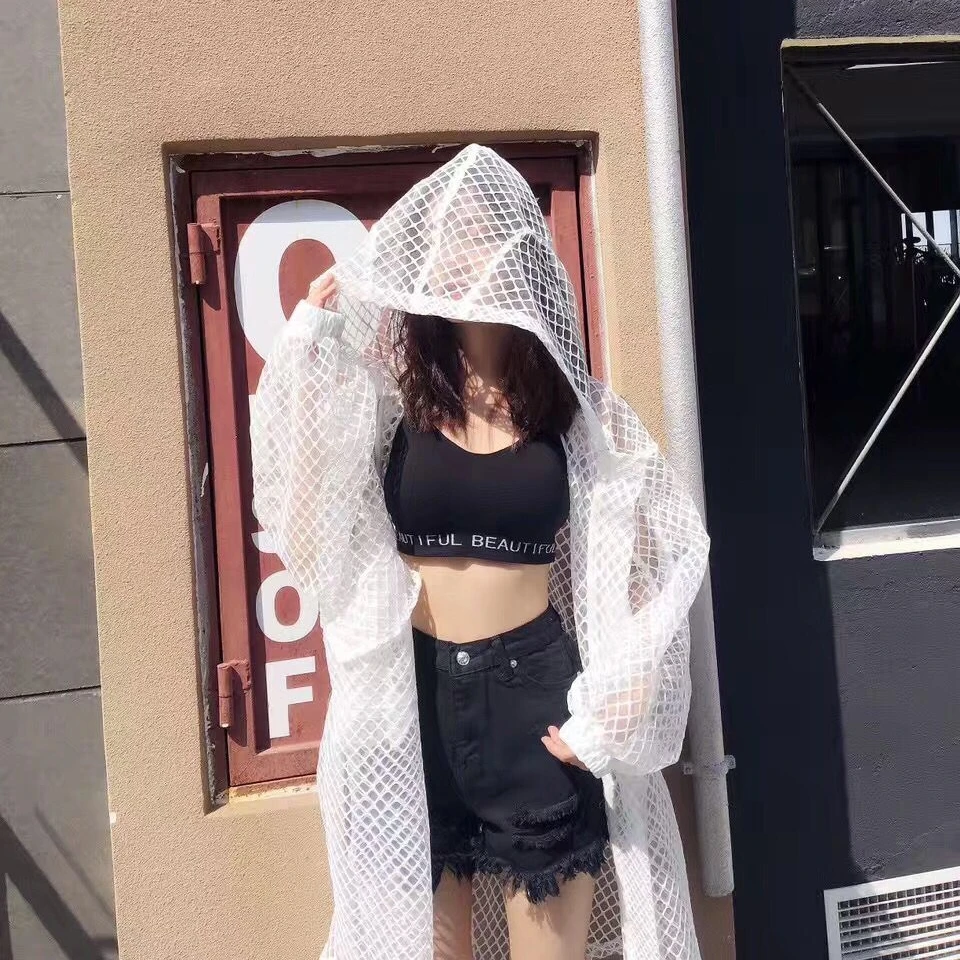 

Fashion Europe Casual Women Shirts Summer and Spring New 2020 Hollow Ladies Blouses Pluz Sized Hooded Women Clothing