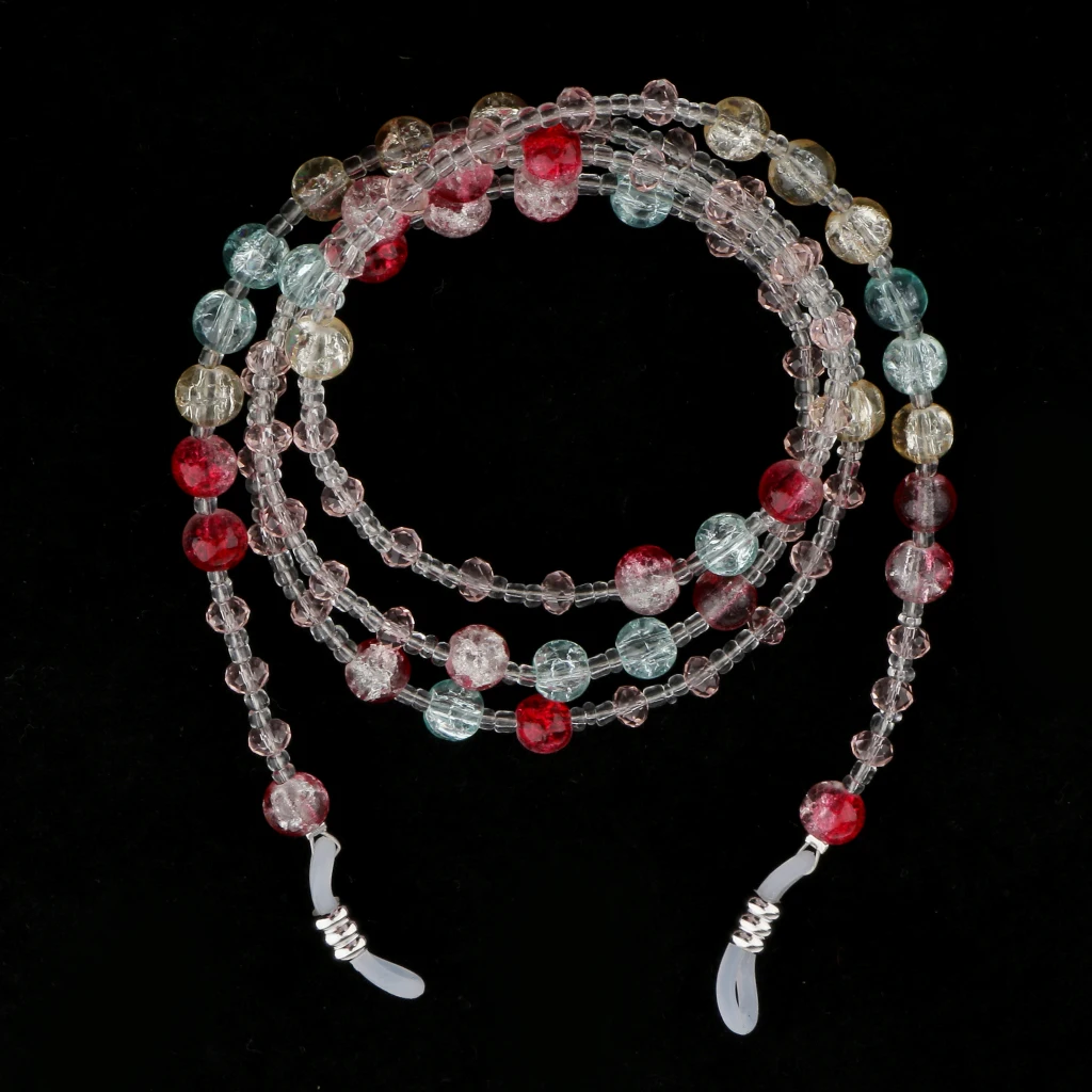 

Glasses Sunglasses Reading Glasses Glasses Chain Necklace (red + Pink) Length 65cm,