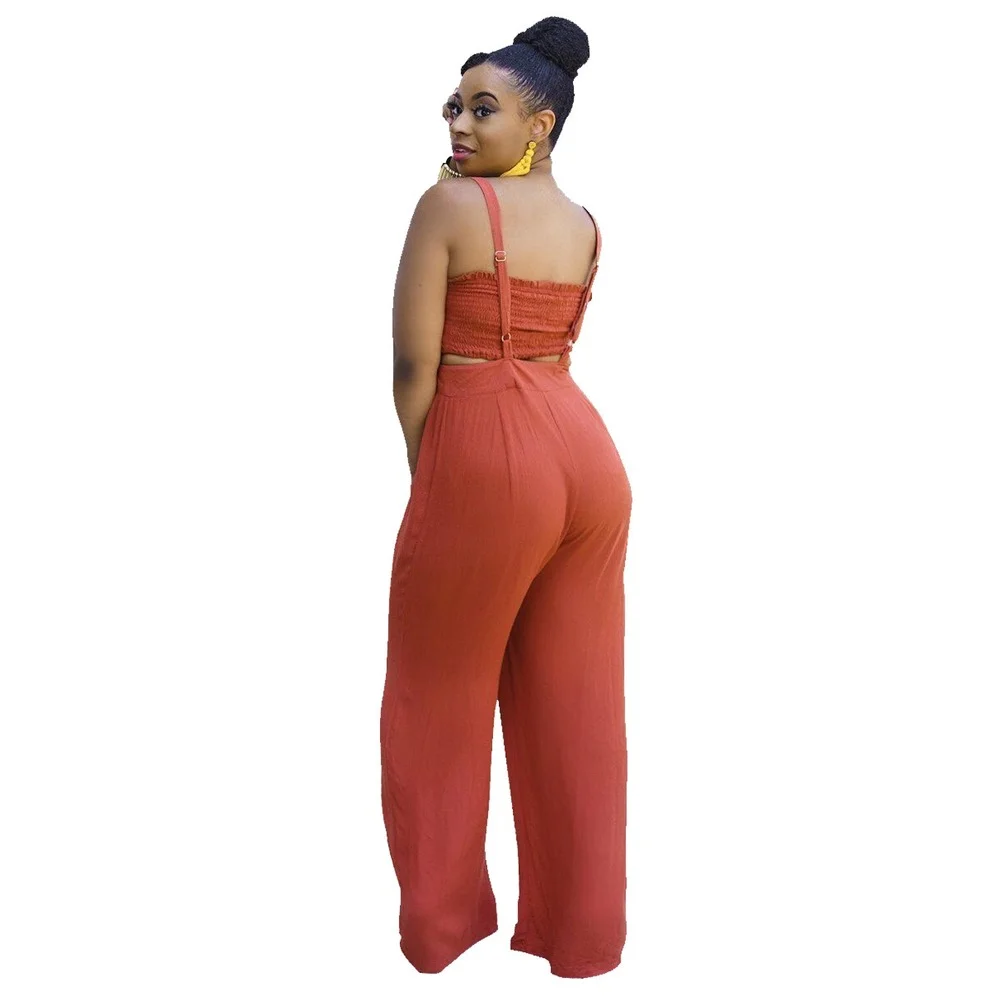

sexy strapless 2 pieces tracksuit sets women sleeveless tube crop top and wide leg long pants
