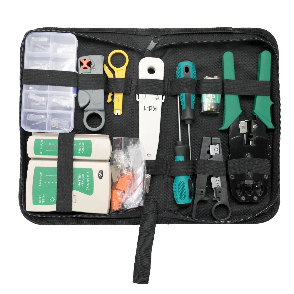 Cable-Tester Connector-Plug Crimper Network Wire-Stripper Ethernet-Lan-Kit Cat5e Rj45 | Мобильные телефоны и аксессуары