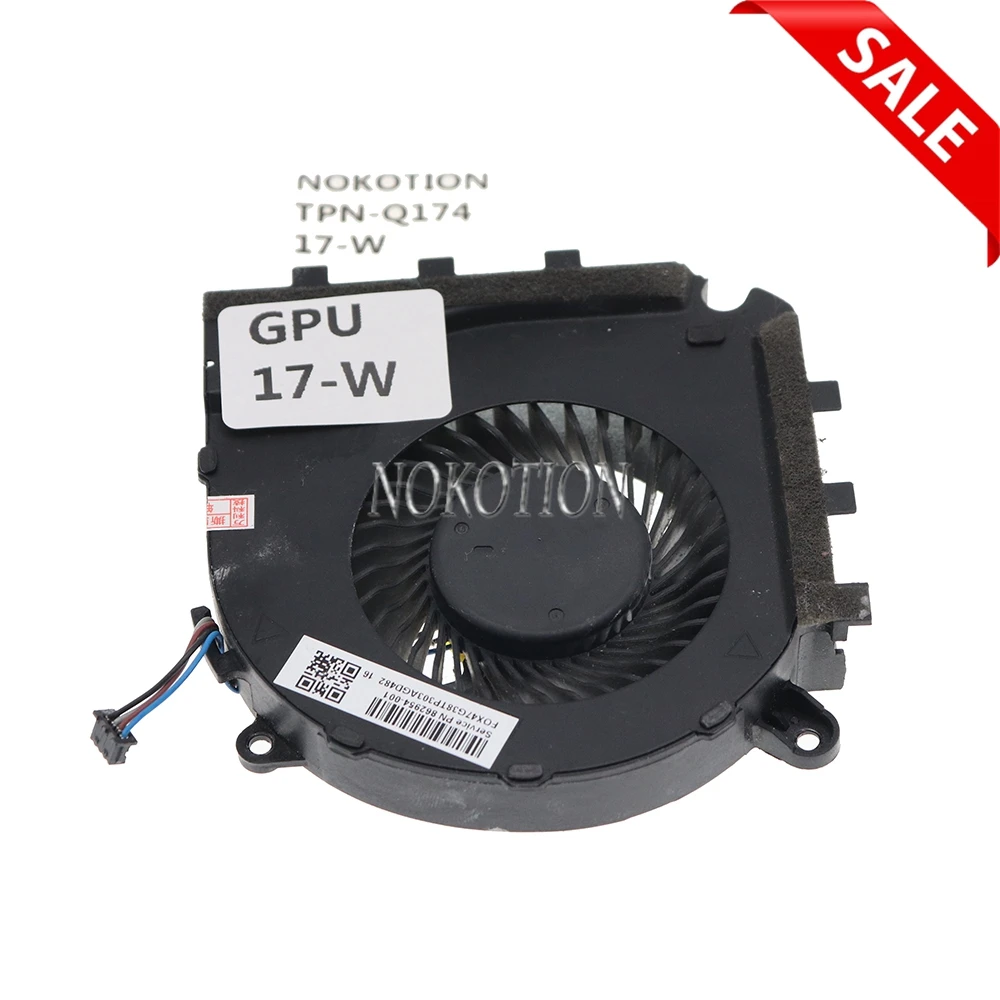 

NOKOTION 862954-001 TPN-Q174 DAG38DMBCC0 G38D For HP OMEN 17-W GPU Graphics FAN