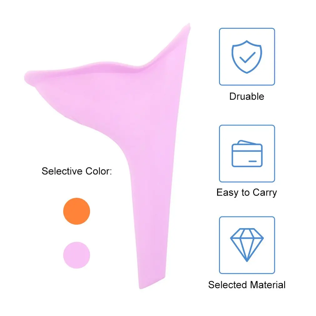 

New Design Women Urinal Outdoor Travel Camping Portable Female Urinal Soft Silicone Urination Device Stand Up & Pee