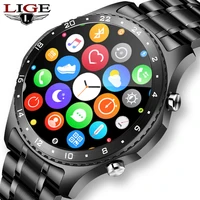 lige 2021 new men smart watch full touch screen sports fitness watch waterproof bluetooth call for android ios smartwatch mens