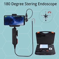 180 stering industrial endoscope 6mm pipe steerable borescope mini rotation car cylinder inspection camera 1m for android phone