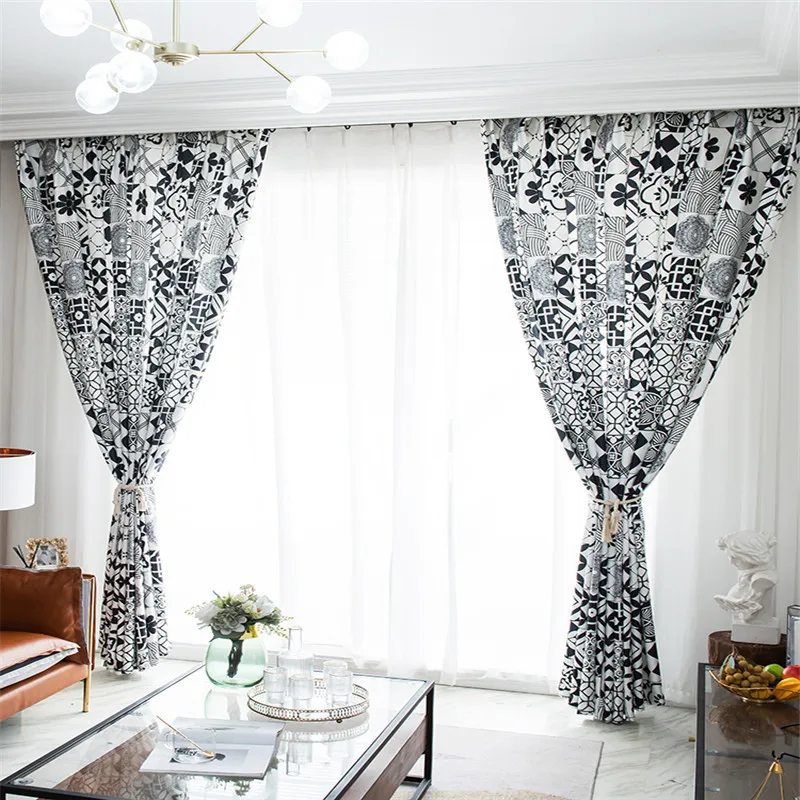 Скандинавская народная занавеска для детской комнаты дизайнерские прозрачные