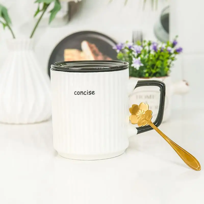 Aesthetic Travel Milk Mug Tea White Kids Minimalist Coffee Plain Nordic Modern Office Hot Chocolate Vaso Cafe Drinkware BY50MU | Дом и сад