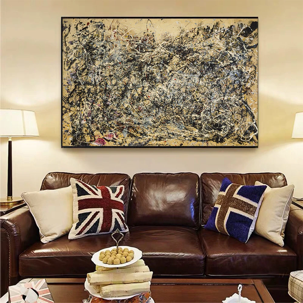Citon Jackson Pollock Number номер 1А 1948 Canvas Холст Картина маслом всемирно известное