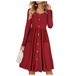 

Women Dress Fashion Ladies Female Womens Popular Holiday Christmas Party Beach Dress Street Clothing Dresses