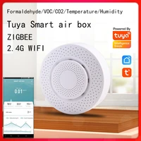frankever smart air box wifi zigbee formaldehyde voc co2 temperature humidity smart sensor alarm detector tuya smart home