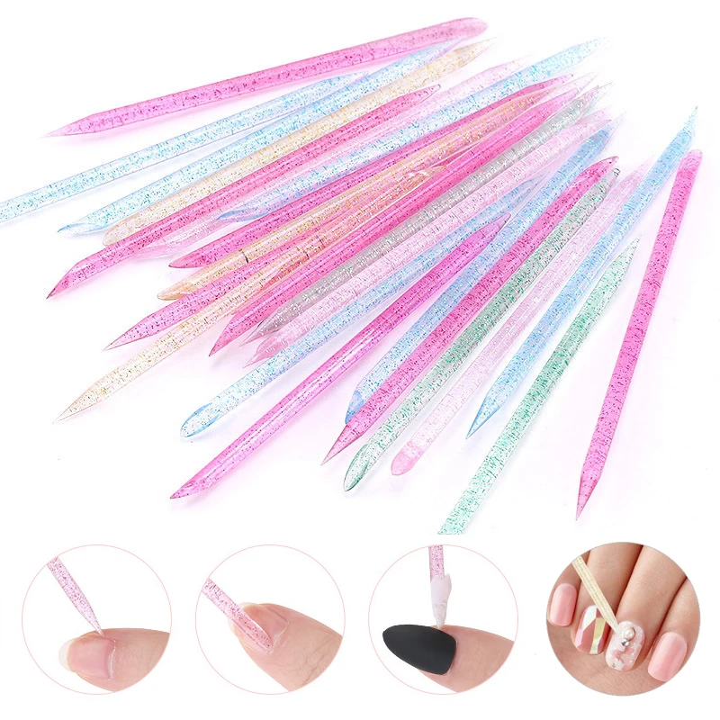 

50 шт., двухсторонний инструмент для удаления кутикулы