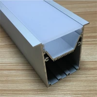 free shipping cost big size 70mm aluminium led lighting extrusion hollow profiles for double strip