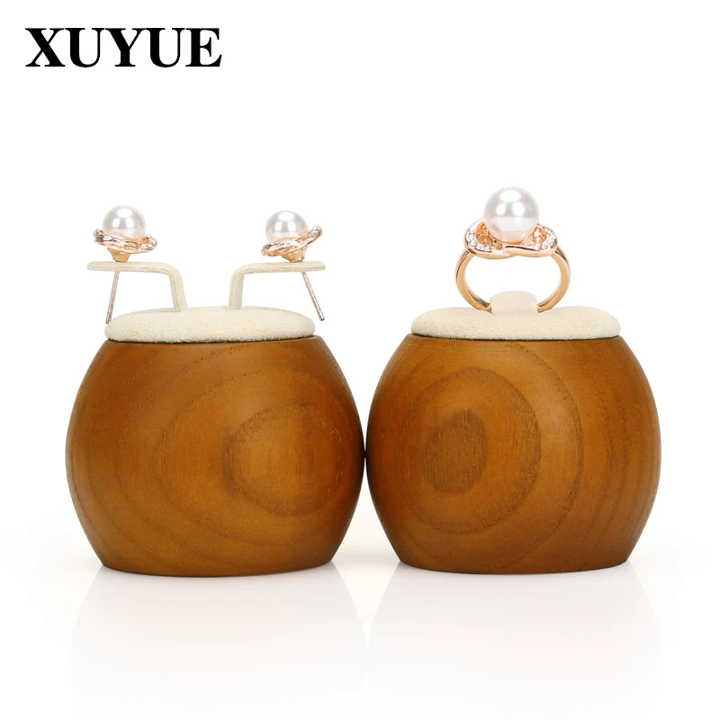 Jewelry display stand solid wood creative earring display stand store use ring earrings props display display props