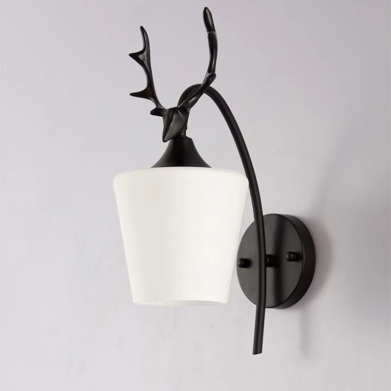 Крытый винтажный стеклянный настенный светильник светильники Черное золото