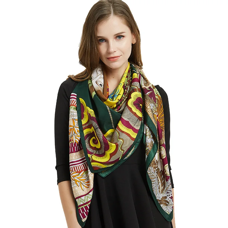 

sunscreen Silk Wraps Scarf Summer Shawls ScarvesLadyBandana Hijabs beach Bufand de seda Foulard ensoieprotecto solar playa rusia