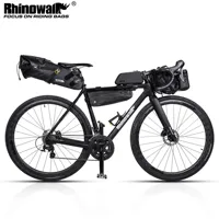Rhinowalk Bicycle Bag Set Waterproof Handlebar Pannier Bags Frame Top Tube Bag MTB Saddle Bag Long Distance Cycling Trip Road
