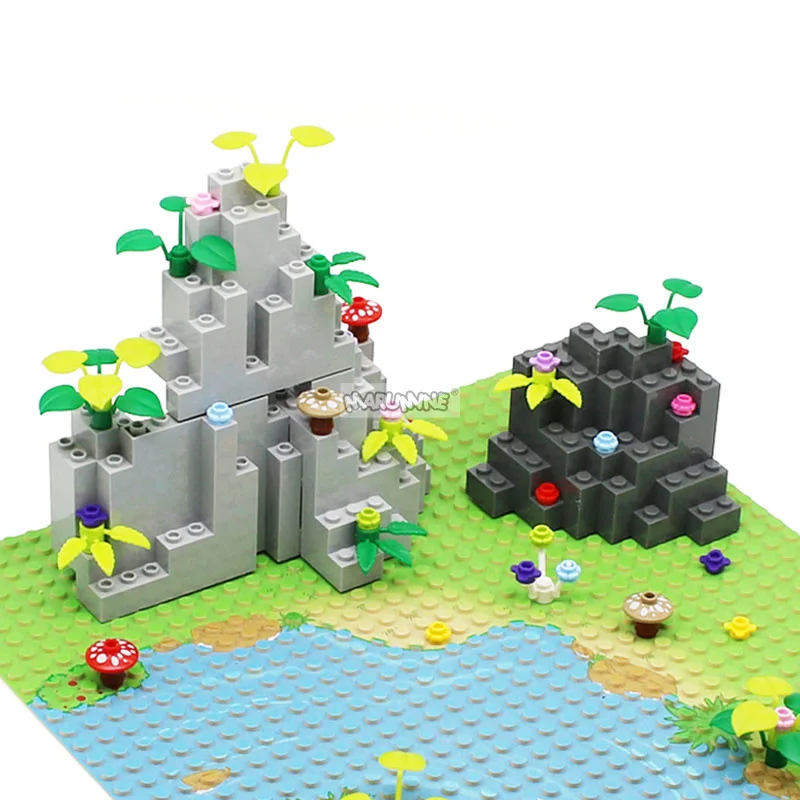 

5 шт., Детский конструктор MOC Rock Panel Rockery Mountain «сделай сам»