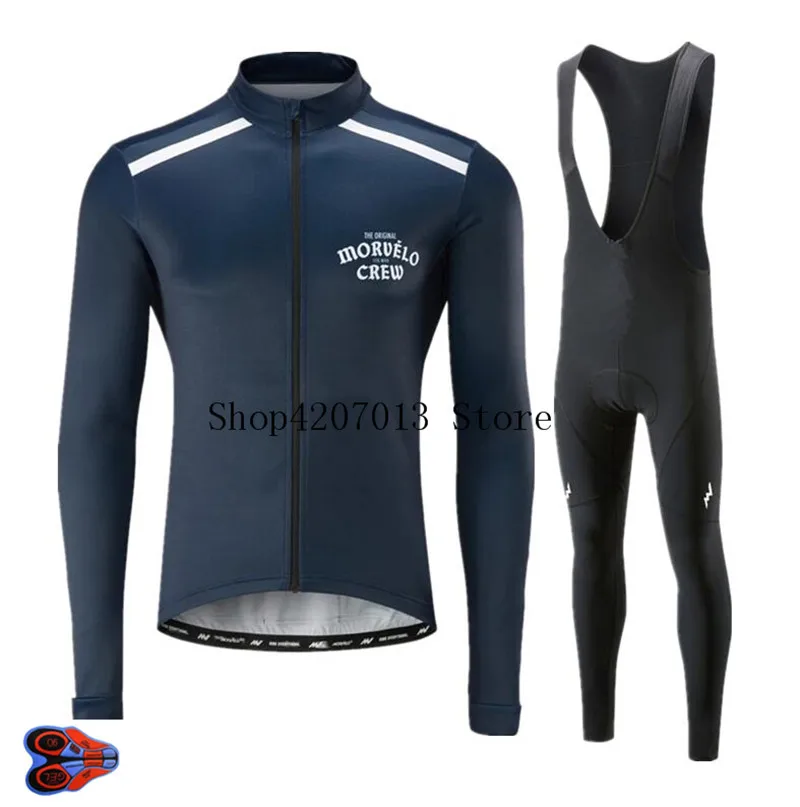 Morvelo 2019 осенний комплект для велоспорта 9D гелевая накладка с длинным рукавом