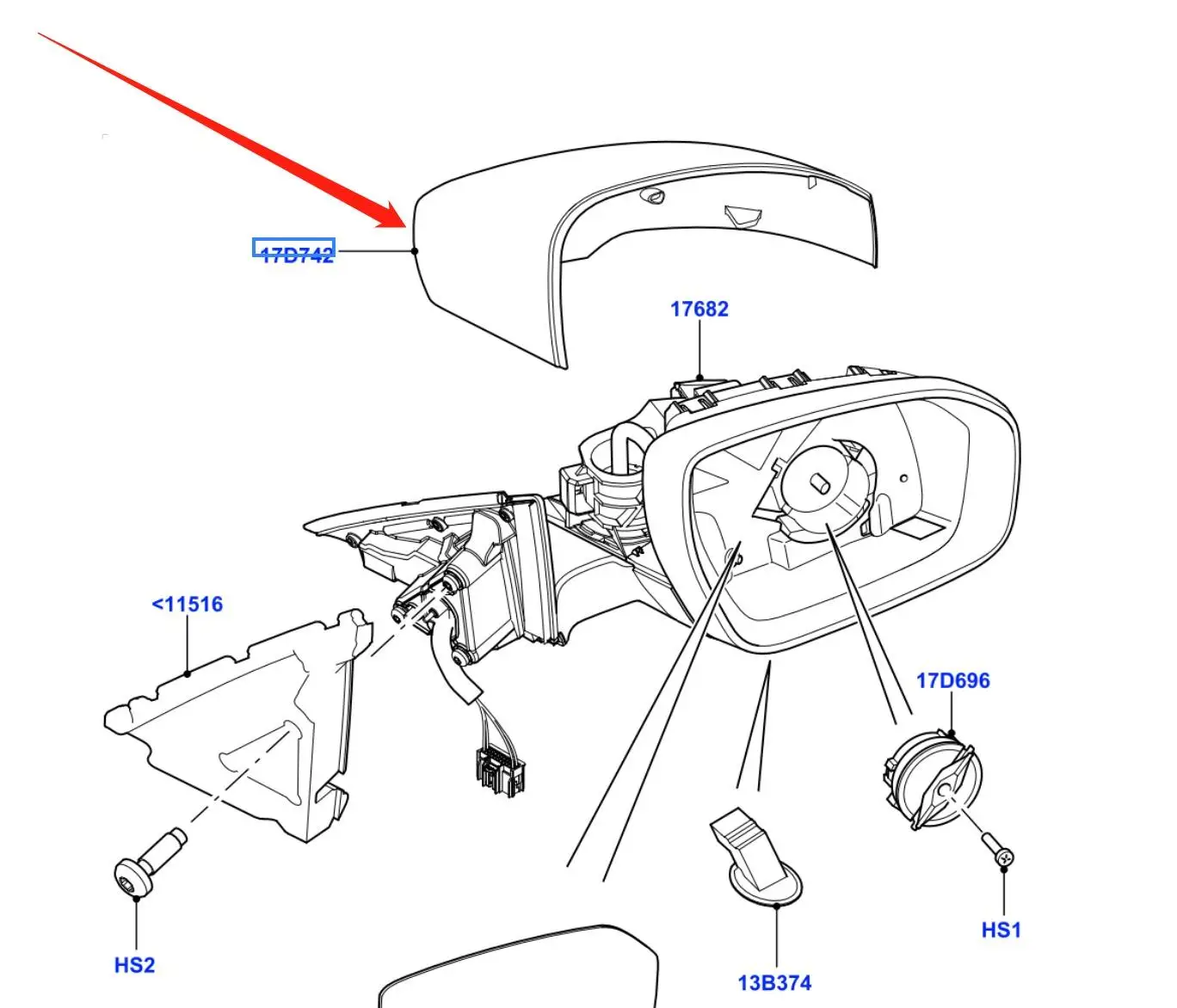 Новый зеркальный чехол для Land Rover Discovery Range LR035091 справа | Автомобили и мотоциклы
