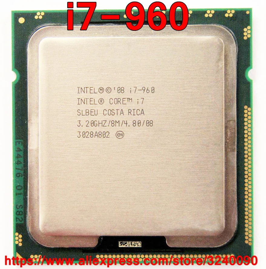 Оригинальный процессор Intel Core i7 960 3 20 ГГц 8 м 4 ядра разъем 1366 бесплатная доставка