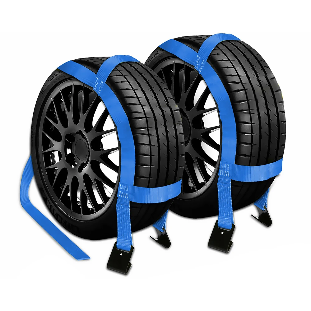 2 шт. Автомобильная корзина Tiedown ремни шины буксировочное колесо тележки набор