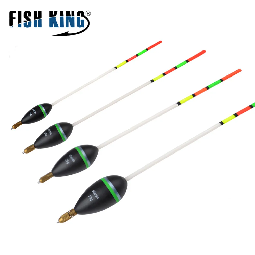 FISH KING 1 5 шт./компл. 15 г 20 25 30 вертикальный буй поплавок для морской рыбалки см 28