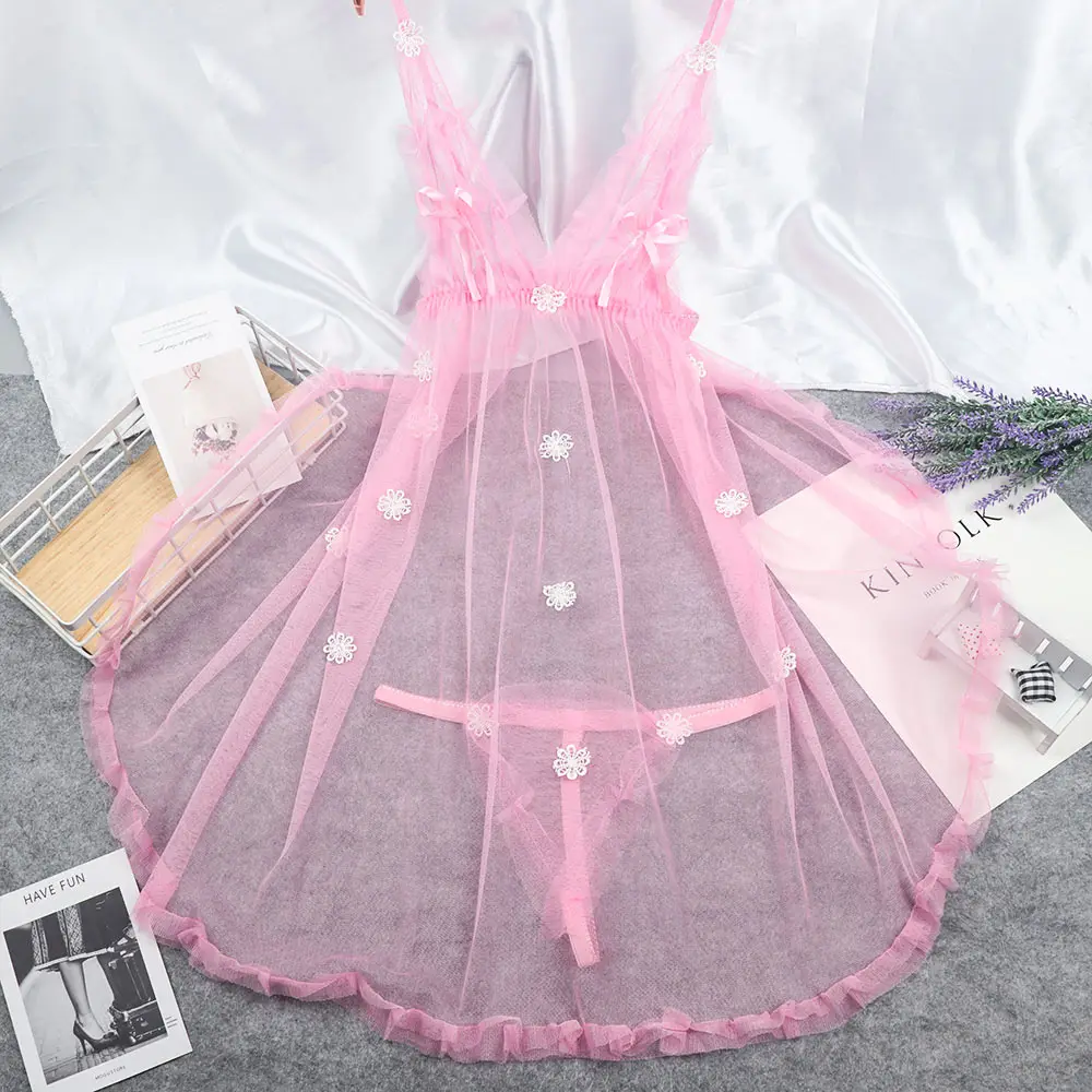 Новый женский сексуальный комплект нижнего белья кружевное платье-стринги