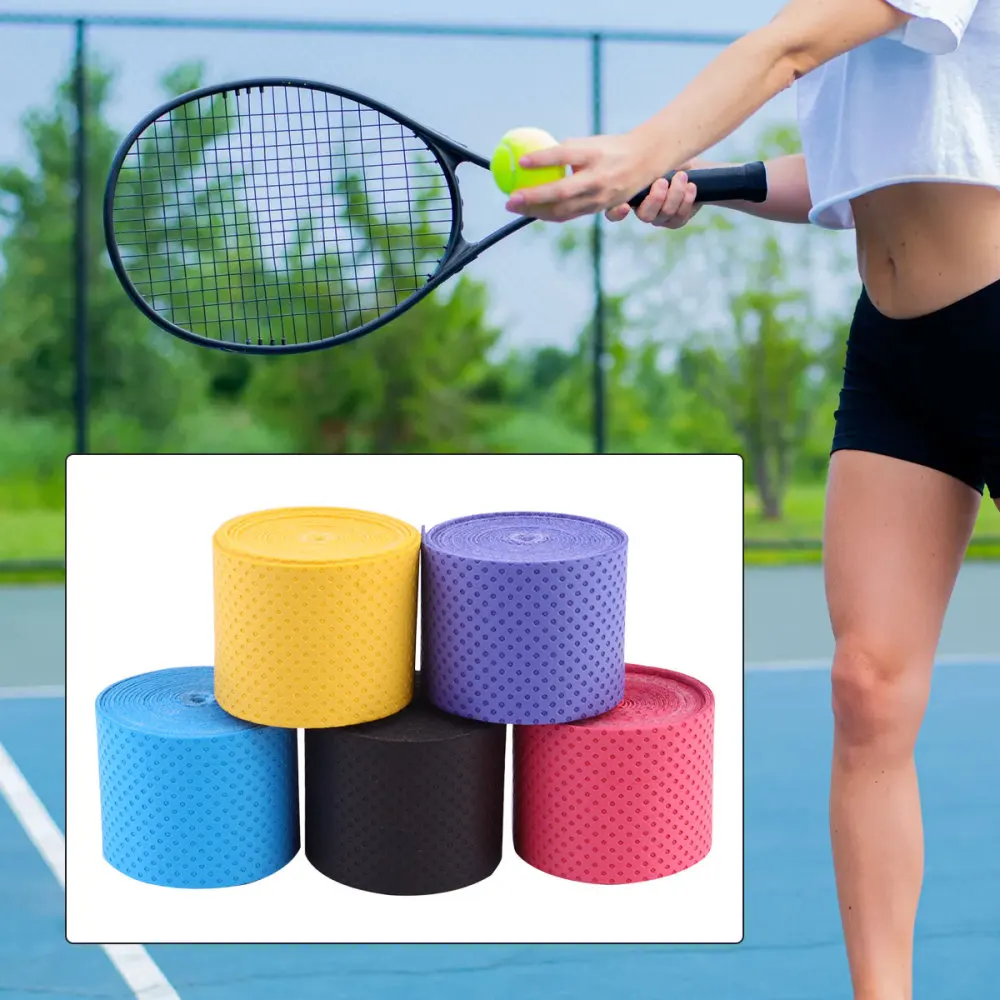 

60PCS Racket Grip Wrapping Bands Anti-Slip Tapes Sweat Absorbent Racket Straps